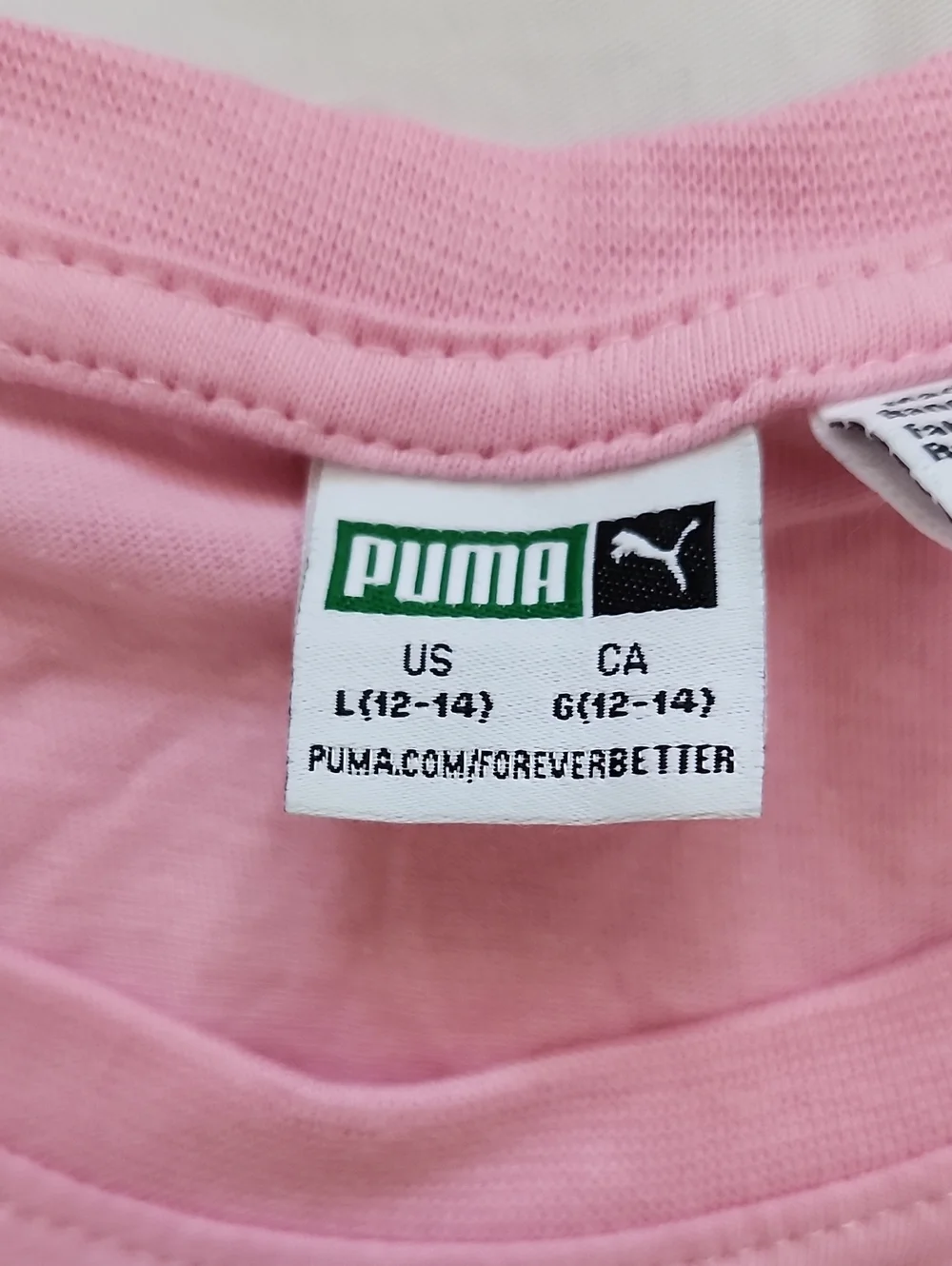 NWT Puma Girls Pink Graphic Tee & Camo Leggings Outfit Set Size Large L